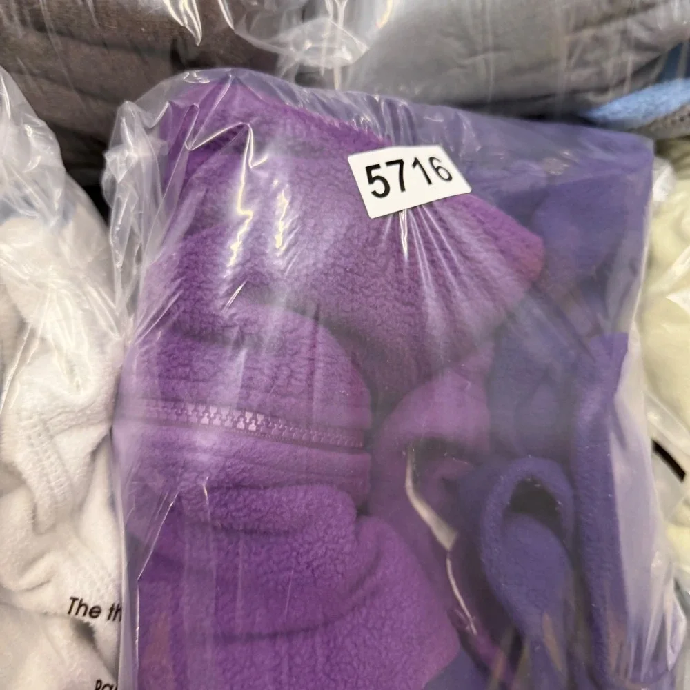The‎ North Face Womens Full Zip Fleece Jacket Purple Two Tone Mock Neck 5716